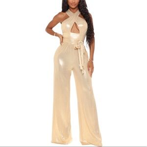 Gold Metallic Jumpsuit